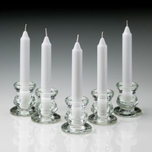 Light In The Dark 6 in. Tall 3/4 in. Thick Unscented White Taper Candles (Set of 80)