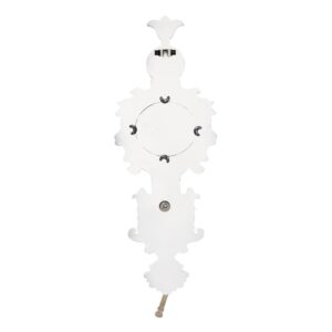 LITTON LANE Distressed White Ornate Candle Sconce
