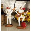 LITTON LANE 14 in. Polystone Musician Bistro Chef Decors (Set of 3)
