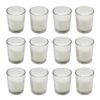 LUMABASE Candles (15 Hours) in Clear Glass Votives 12-Count