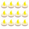 LUMABASE 1.25 in. x 1.25 in. x 1.25 in. Amber Floating LED Tea Light Candle (12-Count)