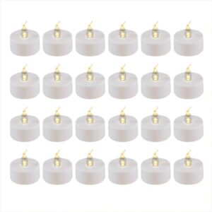LUMABASE Battery Operated LED Tea Lights in White (24-Count)
