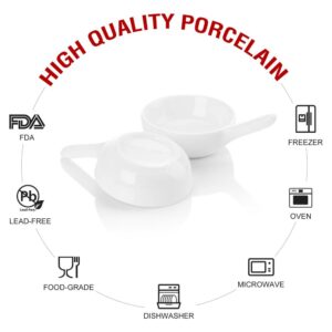 MALACASA 3.75 in. White Porcelain Ramekins Serving Dishes Set (Set of 12)
