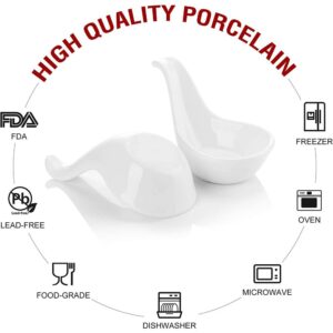 MALACASA 3.75 in. Porcelain White Ramekins Souffle Dishes(Set of 12)
