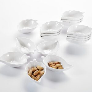 MALACASA 4.5 in. White Porcelain Ramekins Souffle Dishes Serving Bowls (Set of 16)