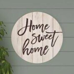 P Graham Dunn "Home Sweet Home" Oversized Washed White Wood Wall Decor