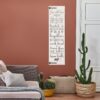 Pinnacle 13 in. x 47 in. Barn Door Wall Farmhouse Rules Rustic White Wood Plank Decorative Sign