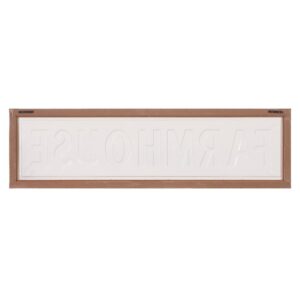 Pinnacle 11 in. x 38 in. Rustic White Farmhouse Tin Enamel Decorative Sign