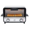 SPT Easy Grasp 800 W 2-Slice White Countertop Toaster Oven with Built-In Timer