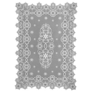 Heritage Lace Snowflake White Polyester Tablecloth