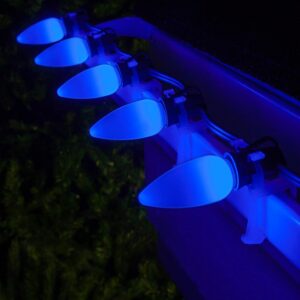 Wintergreen Lighting OptiCore C9 LED Blue Smooth/Opaque Christmas Light Bulbs (25-Pack)