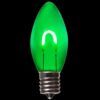 Wintergreen Lighting FlexFilament C9 LED Shatterproof Green Vintage Edison Christmas Light Bulbs (5-Pack)