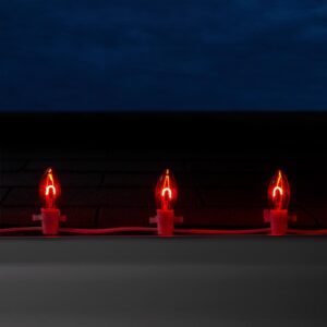 Wintergreen Lighting FlexFilament C9 LED Shatterproof Red Vintage Edison Christmas Light Bulbs (5-Pack)