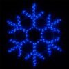 Wintergreen Lighting 12 in. 63-Light LED Blue 18 Point Hanging Snowflake Decor