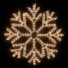Wintergreen Lighting 24 in. 380-Light LED Warm White 40 Point Hanging Snowflake Decor