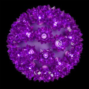 Wintergreen Lighting 7.5 in. 120-Light LED Purple Decorative Starlight Sphere