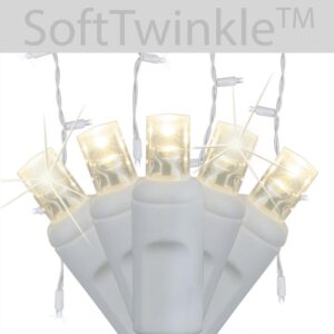 Wintergreen Lighting SoftTwinkle 7 ft. 70-Light LED Warm White Icicle Light Set