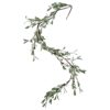 Worth Imports 4.25 ft. Green Leaves and White Berries Garland