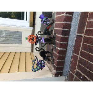Worth Imports 7 in. to 14 in. Metal Halloween Cat (Set of 3)
