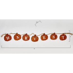 Worth Imports 73 in. Metal Fall Pumpkin Harvest Banner on Rope