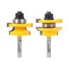 Yonico Rail and Stile Round Over 1/4 in. Shank Carbide Tipped Router Bit Set (2-Piece)