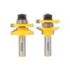 Yonico Rail and Stile Ogee 1/2 in. Shank Carbide Tipped Router Bit Set (2-Piece)