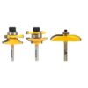 Yonico Raised Panel Cabinet Door Round Over 1/4 in. Shank Carbide Tipped Router Bit Set (3-Piece)