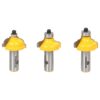 Yonico Edge Forming Medium Designer 1/2 in. Shank Carbide Tipped Router Bit Set (3-Piece)