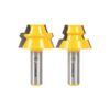 Yonico Lock Miter 22.5 1/2 in. Shank Carbide Tipped Router Bit Set (2-Piece)