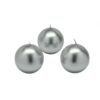 Zest Candle 2 in. Metallic Silver Ball Candles (12-Box)